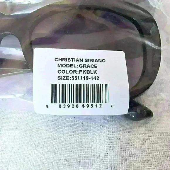 😍 NWT 😍 Christian Siriano 'Grace' Sunglasses, Black/Pink - Picture 6 of 8